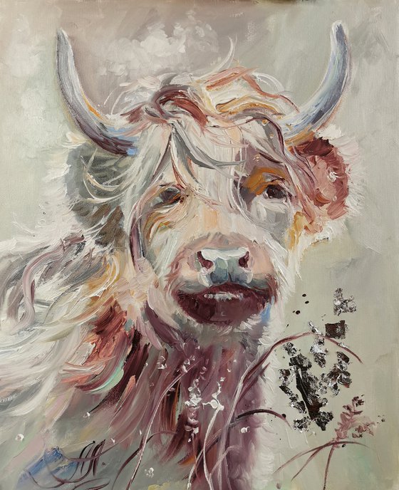 Bull Painting, christmas art