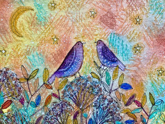 Two Purple Birds