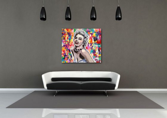 Marilyn Monroe. Goddess of Hollywood. Movie star. MODERN URBAN ART OFFICE ART DECOR HOME DECOR GIFT IDEA