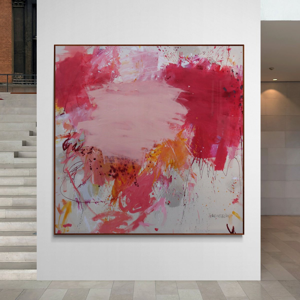 Abstract Painting By Daniela Schweinsberg, 63 X 63, Sugarbomb Ii, Original Artwork