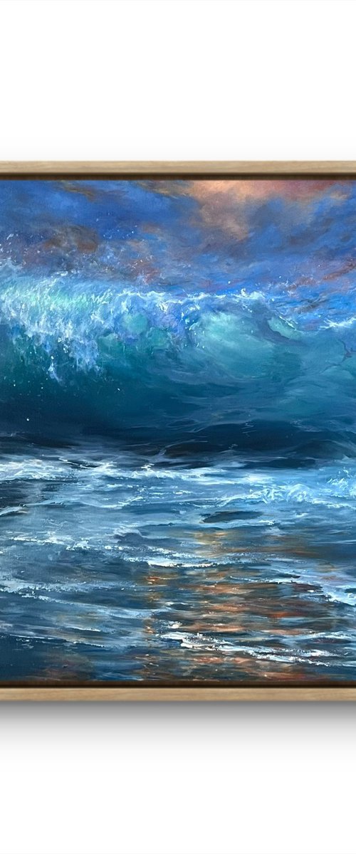 Stormy Evening - breaking wave by Alesia Yeremeyeva