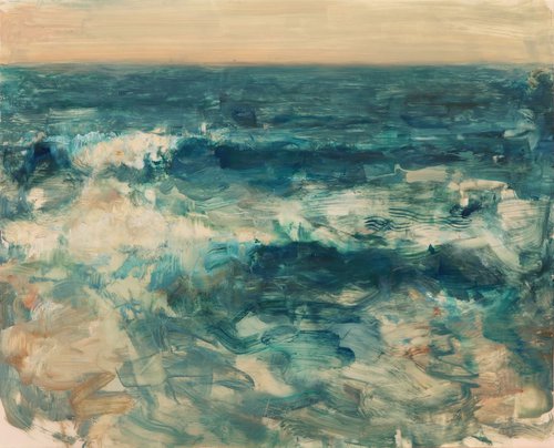 Ocean at Pacific Grove (Evening) by Maria Kazanskaya