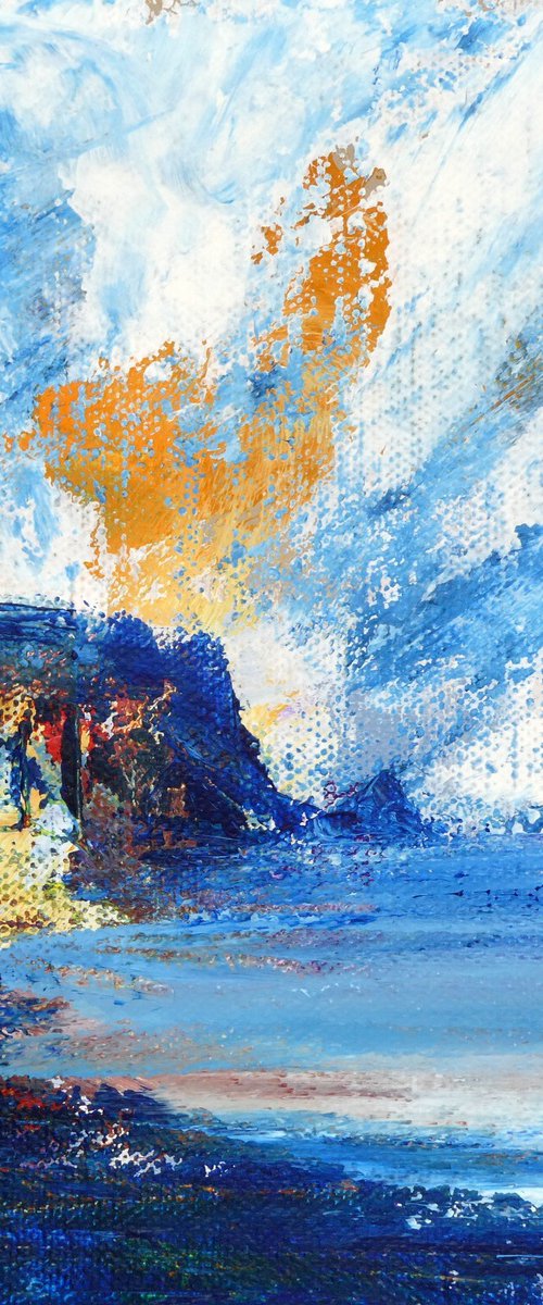 Devon Cliff Seascape by oconnart