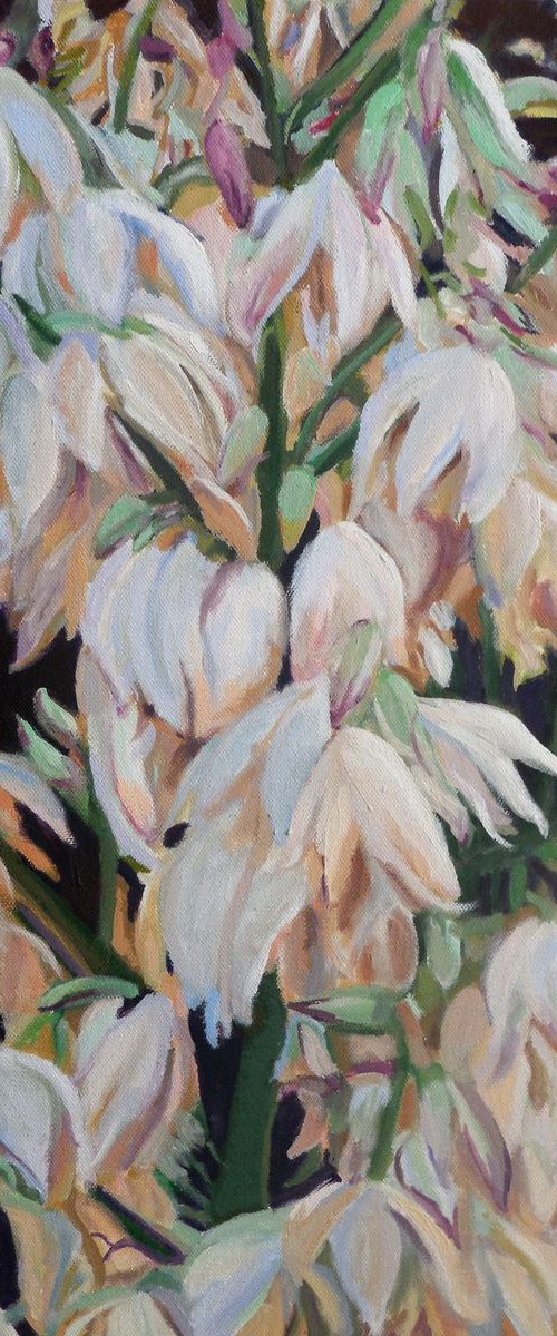 Yucca Blooms with Butterfly by Aida Markiw