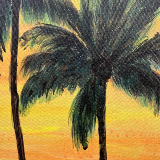 ‘Palms In The Sunset Glow’