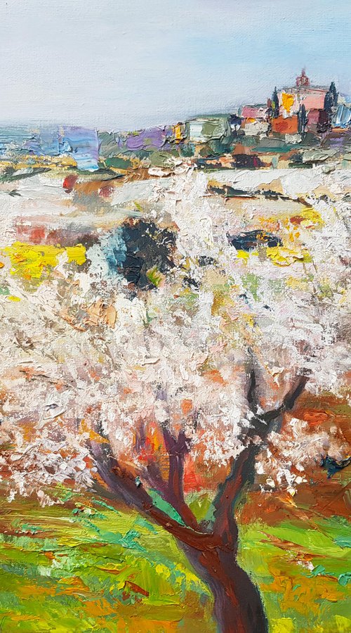 Almond trees by Valerie Draggaci