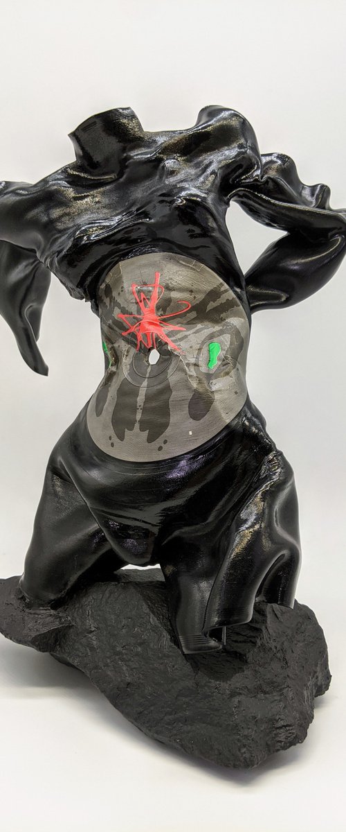 Vinyl Music Record Sculpture - "Strike" by Seona Mason