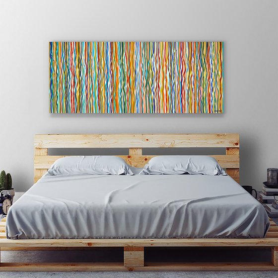 Funky Ripple - 152 x 61cm acrylic on canvas