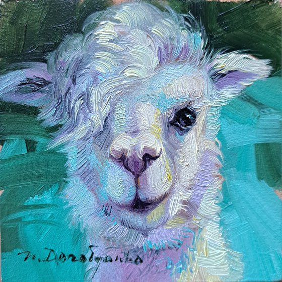 Lama Alpaca painting