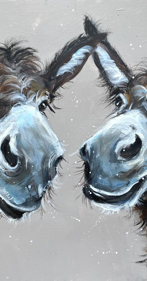 Donkey Duo by Louise Brown