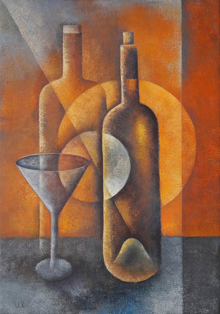 Two Bottles and a Glass by Eugene Ivanov