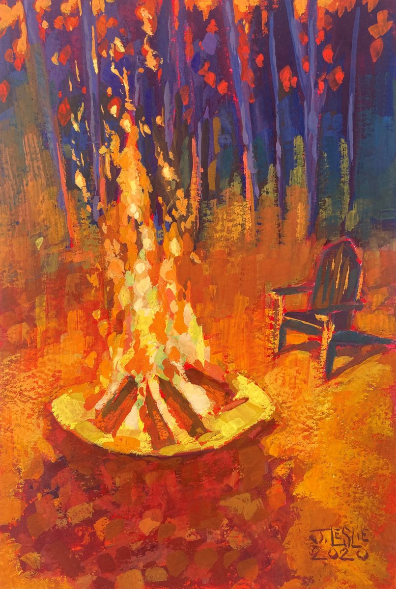 Impressionistic Painting , Sentinel By Jimmy Leslie, 4 X 6, Artwork For Sale On Artfinder