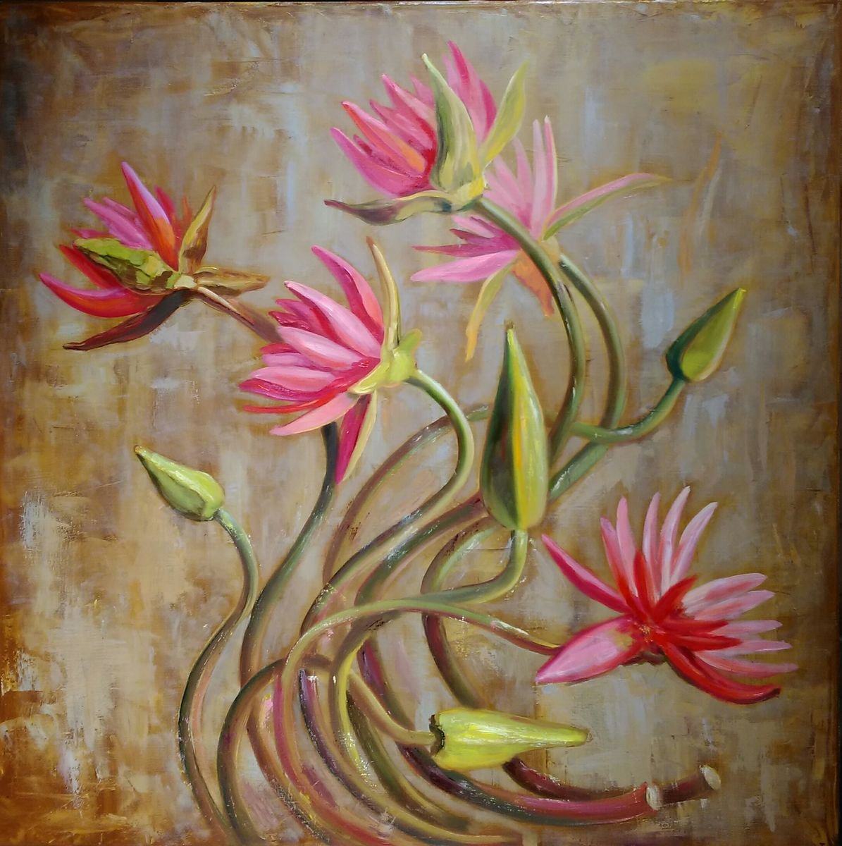 Lotuses for a bouquet by Alla Khimich