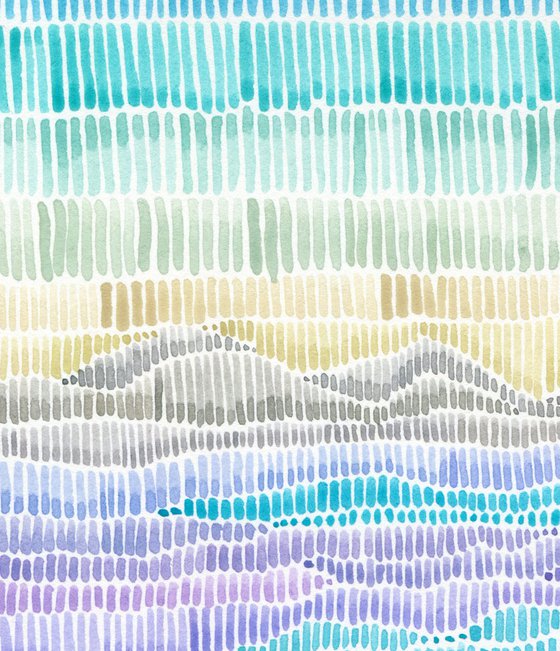 Surreal lavender landscape
