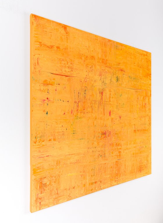 Orange abstract painting DU174