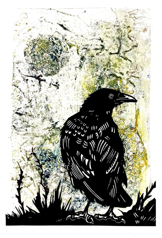 Crow With Green Sun