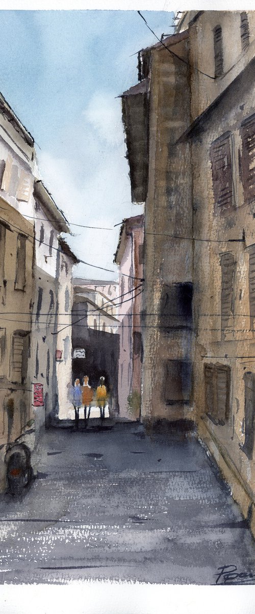 Piran Street Shadows by Olga Tchefranov (Shefranov)