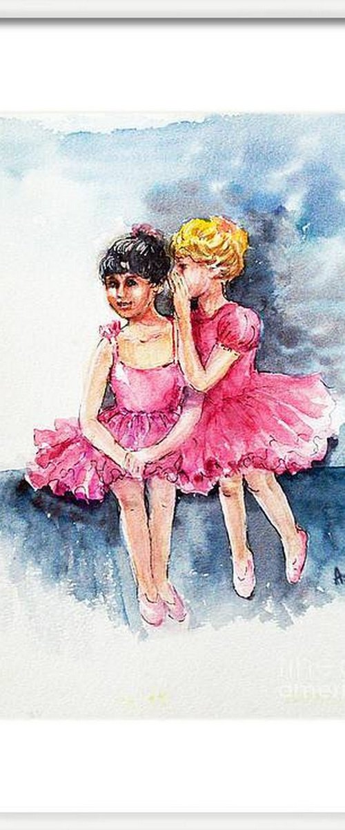 Joys of childhood 4 - Little ballerinas and their secret. by Asha Shenoy