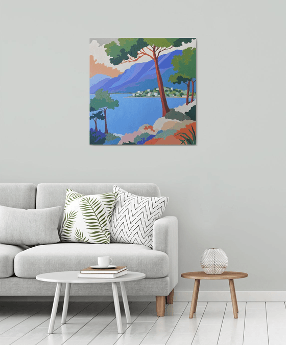 Red Trees by the Sea