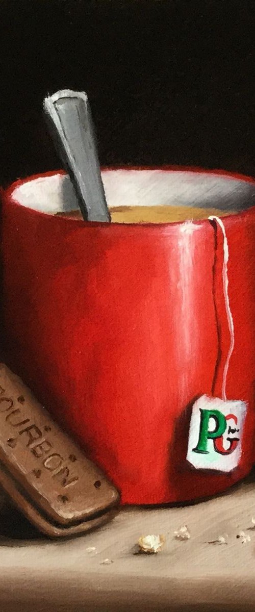 Tea and biscuits , still life by Jane Palmer Art