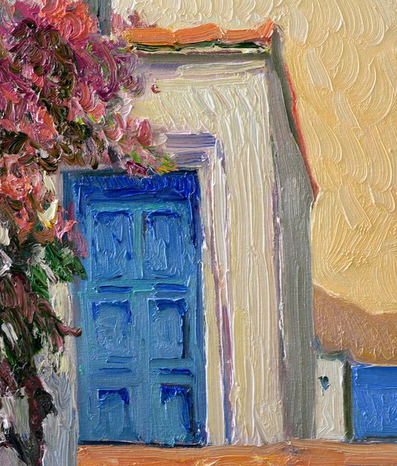 Blue door. Greek Islands