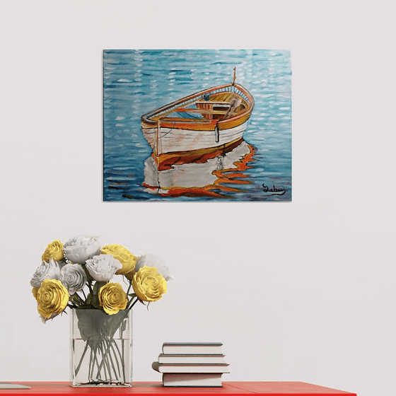 Orange boat