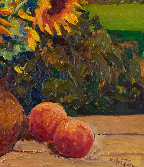 Sunflowers and Peaches