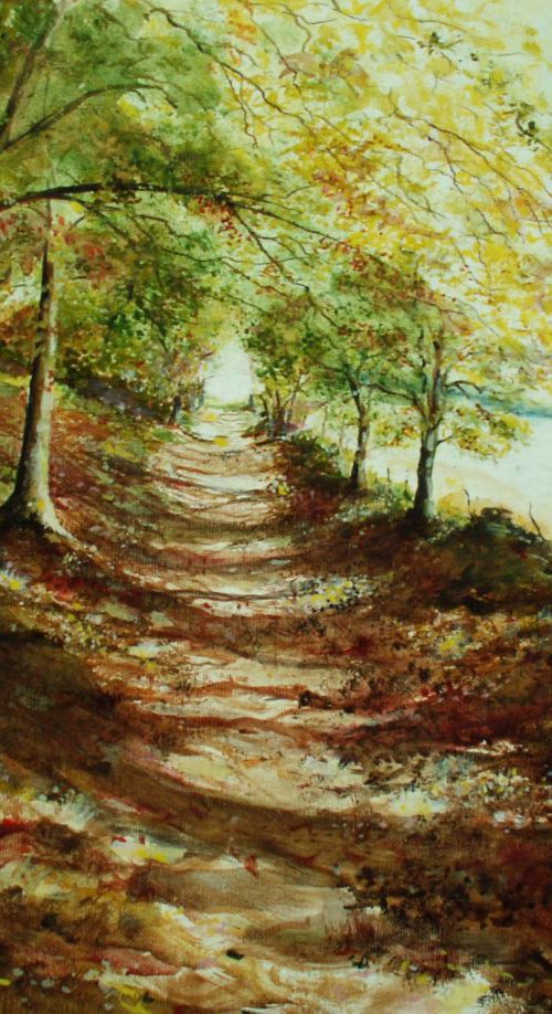 A Path Through Autumn by Mel Davies Original Art