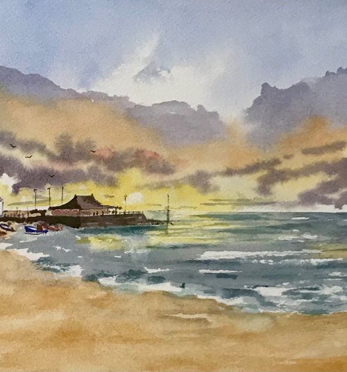 Walking at Broadstairs by Brian Tucker