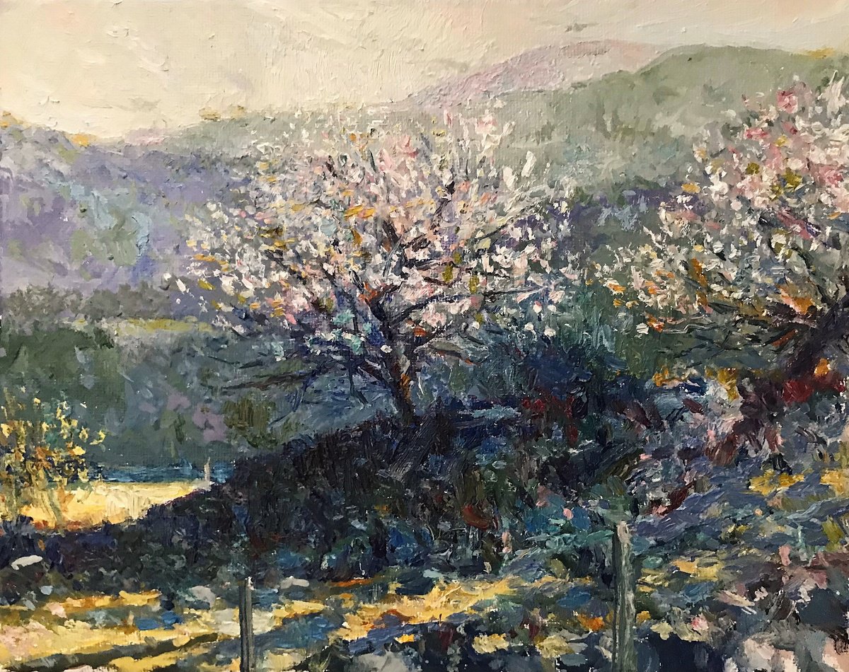 Impressionistic Landscape Oil Painting By Steven Hagy, 10 X 8", "Color Study 6/23", Original Artwork