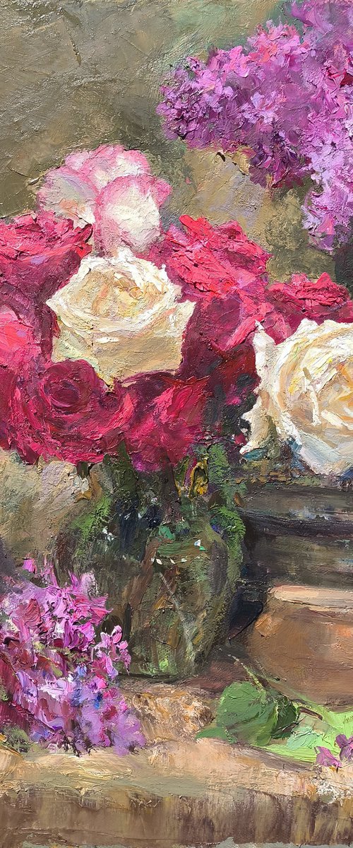 Roses and Lilacs by Gor Abrahamian