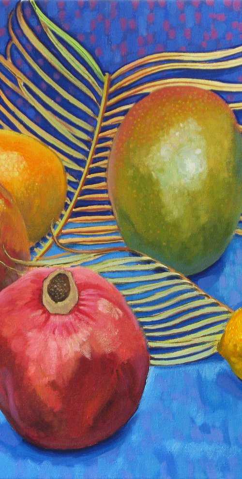 Fruit and Palm Leaf by Richard Gibson