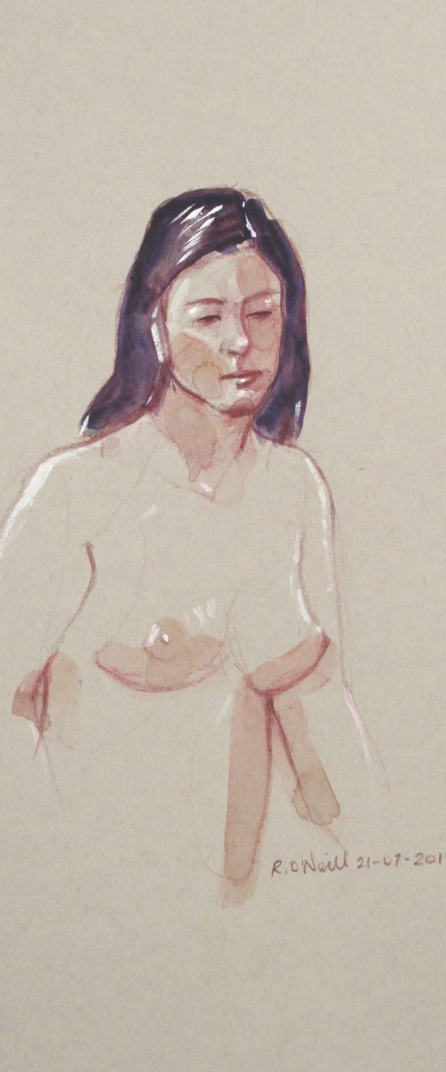 Seated female nude by Rory O’Neill