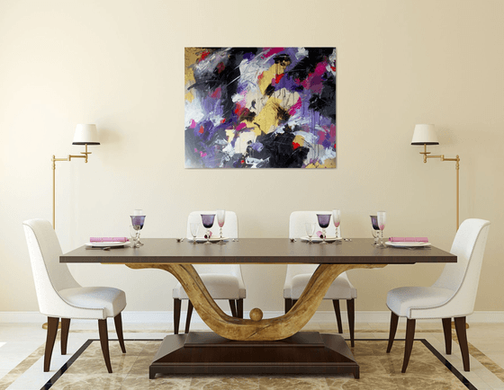 Perfect Storm-Abstract Acrylic Painting on Canvas-Large Abstract Painting