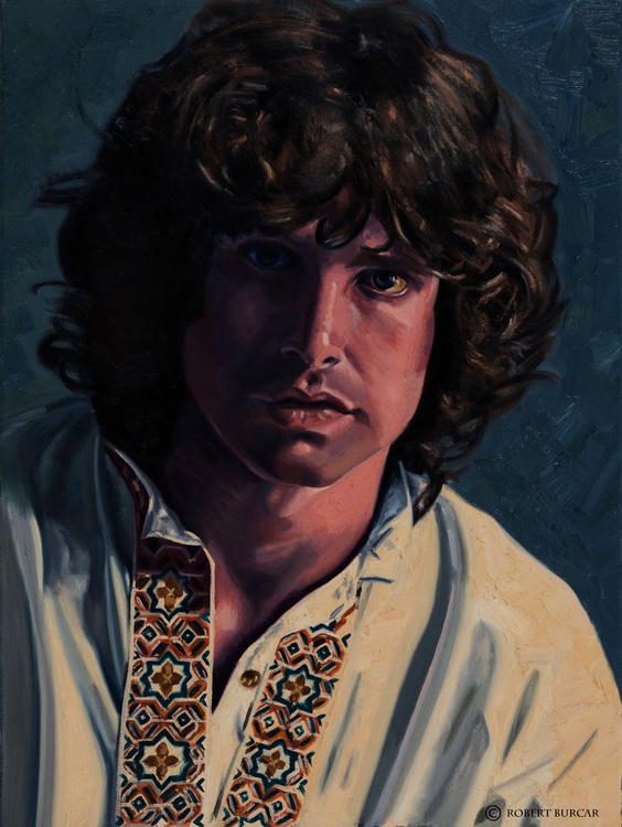 Jim Morrison Oil Painting By Robert Burcar Artfinder