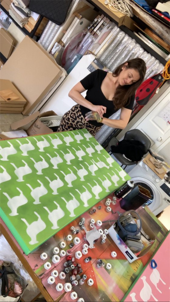 The Black Sheep - Pink 61cm x 61cm