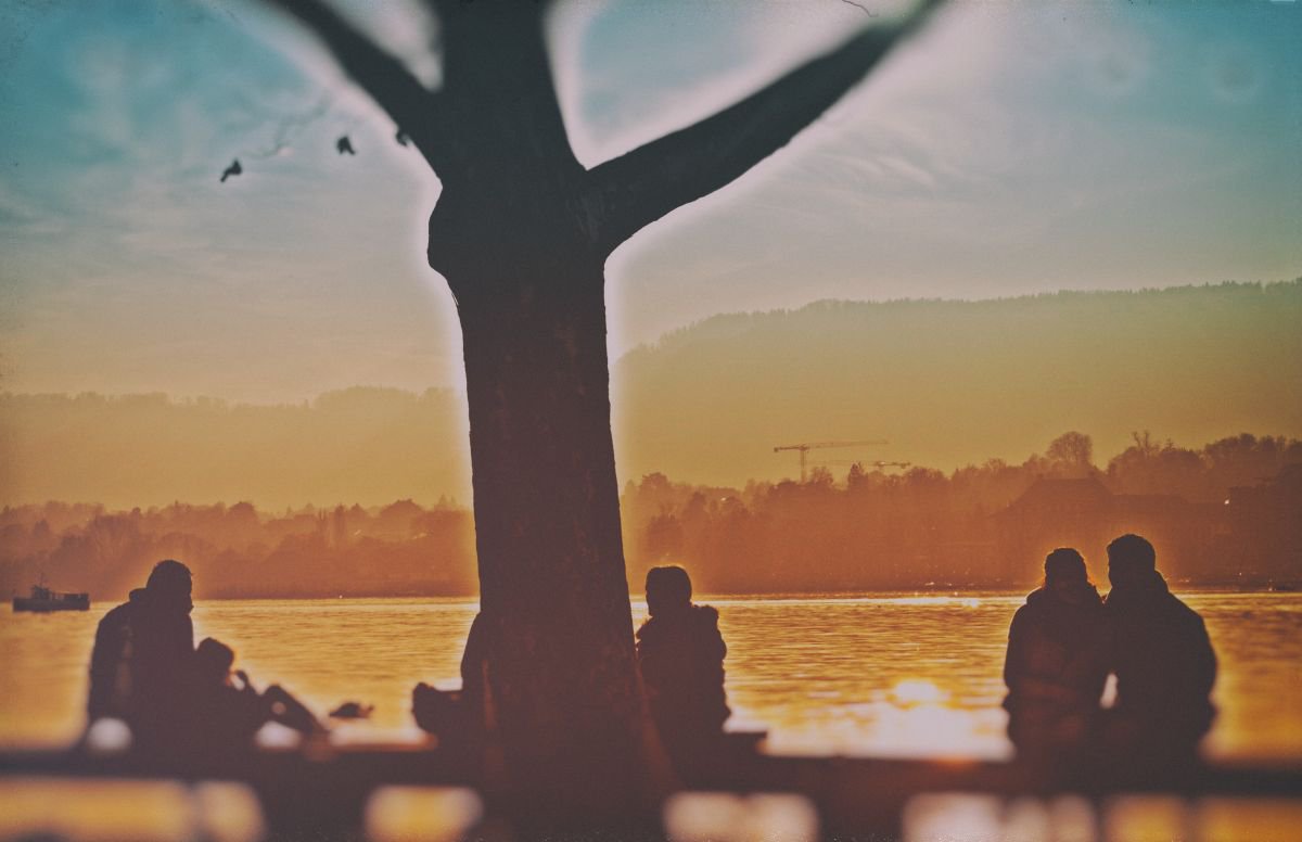 Abstract Landscape Photograph By Marc Ehrenbold, 40 X 30", Lazy Lounging By The Lake, Original Artwork