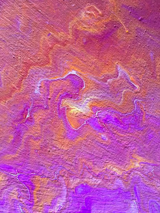 "Universal Intelligence" - FREE USA SHIPPING - Original Abstract PMS Fluid Acrylic Painting - 24 x 18 inches
