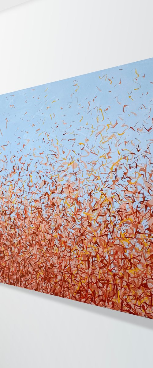 Oondiri Land 152 x 76cm acrylic on canvas by George Hall