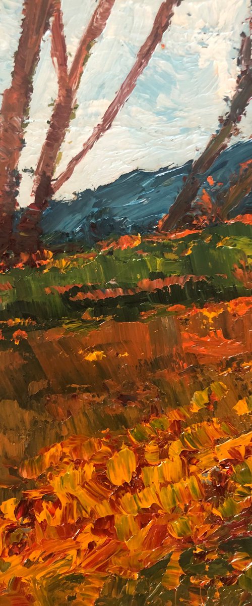 Falling down in autumn by Padmaja Madhu