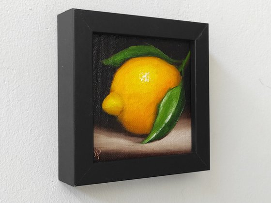 Little leafy lemon still life