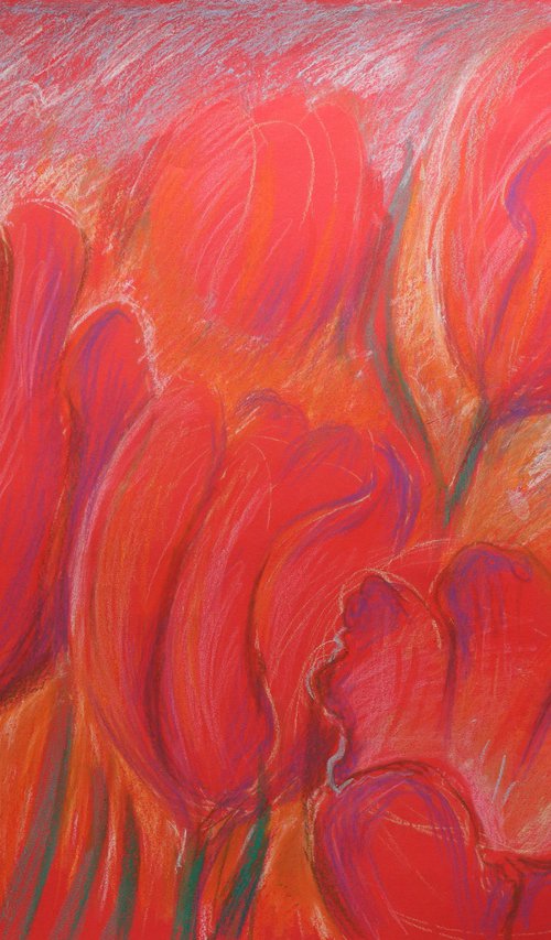 Tulips Red 3 by Rakhmet Redzhepov