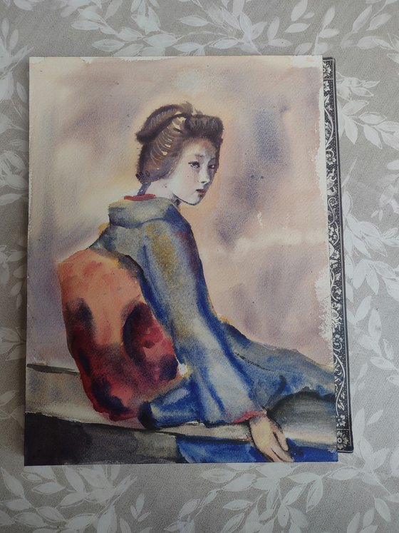 Watercolor gheisa 2