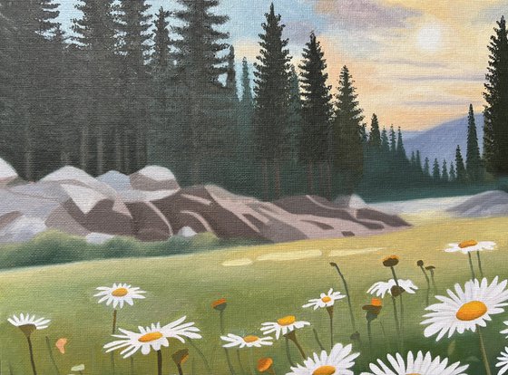 Morning Walk, With Daisies