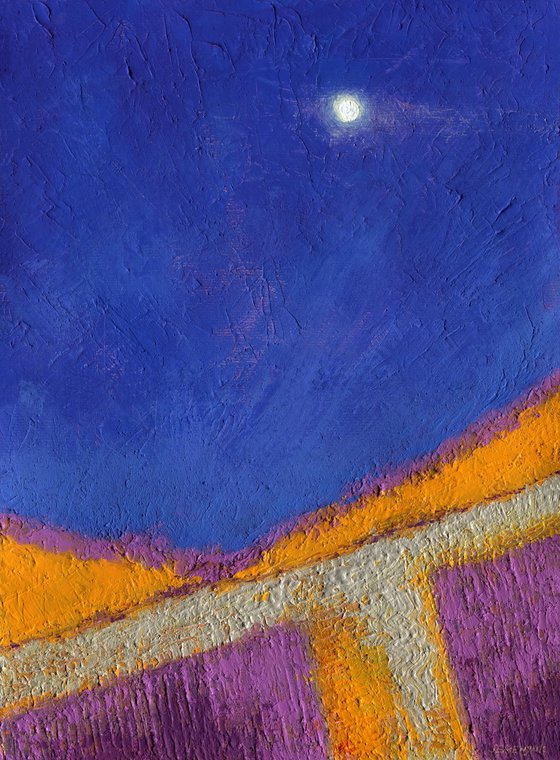 Ultramarine and Orange Abstraction