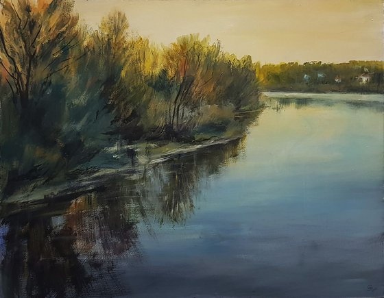 "Dusk on the river"