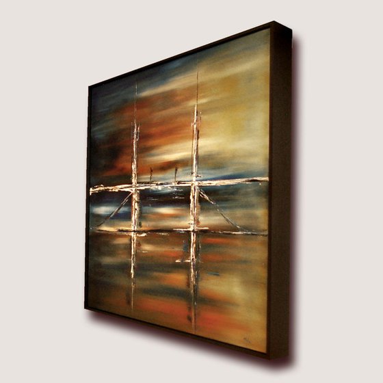 Abstract Oil Painting - Autumn Waters