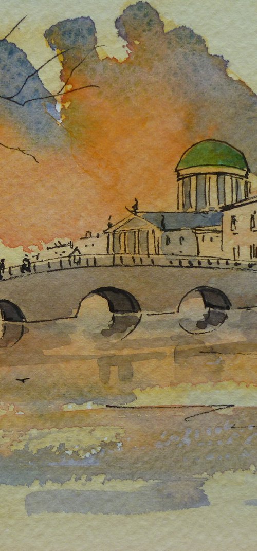 Liffey Sunset by Maire Flanagan