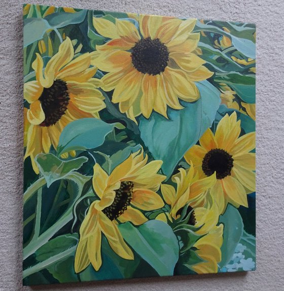 Bright Yellow Sunflowers