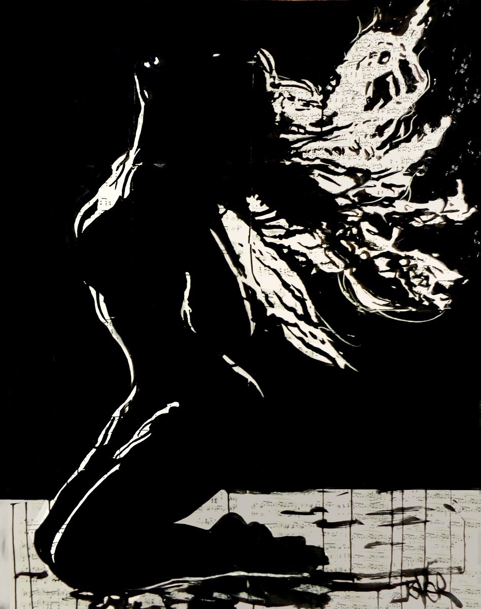 Expressive Ink Drawing , Night Moves By Loui Jover, 35 X 45, Artwork For Sale On Artfinder